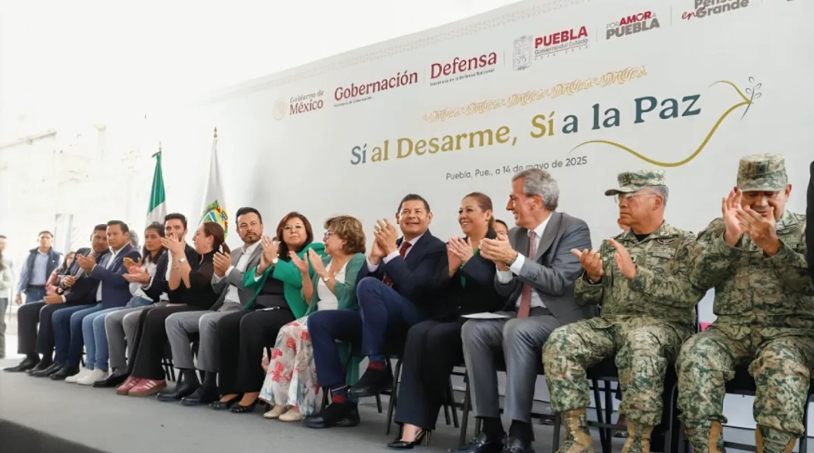 Sí al desarme, sí a la paz en Puebla