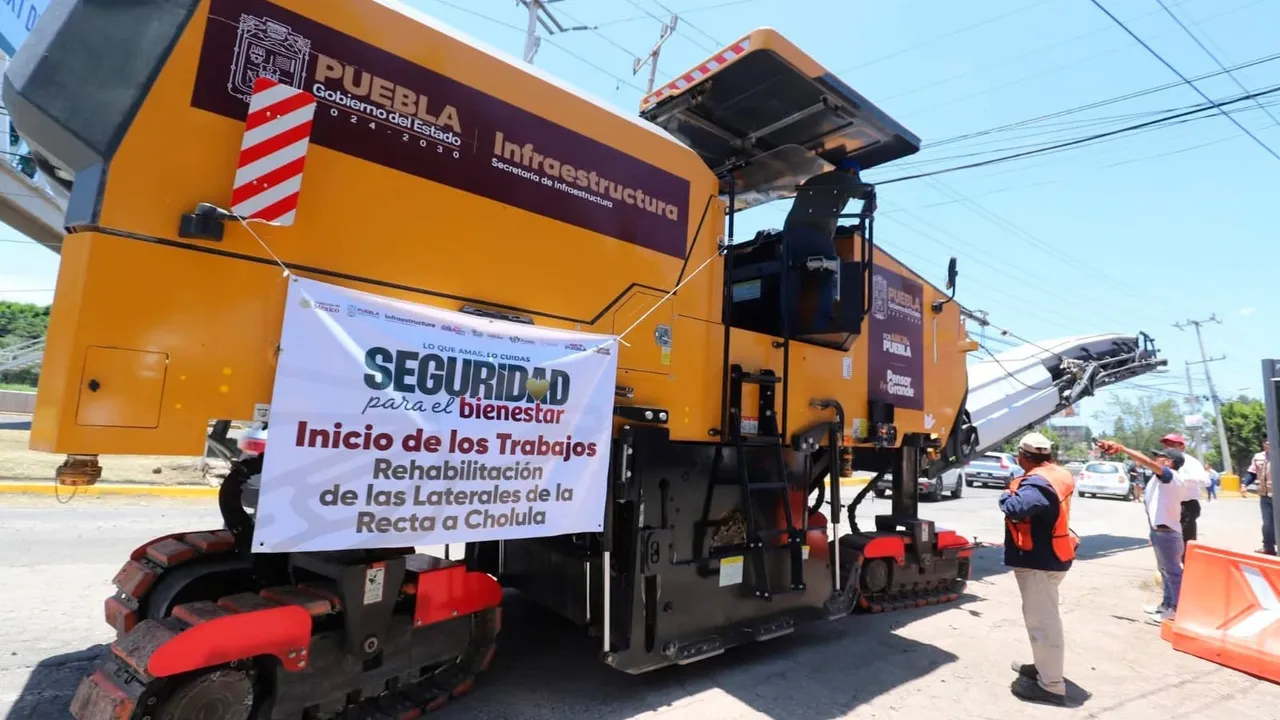 Fortalece Puebla laterales de la Recta a Cholula