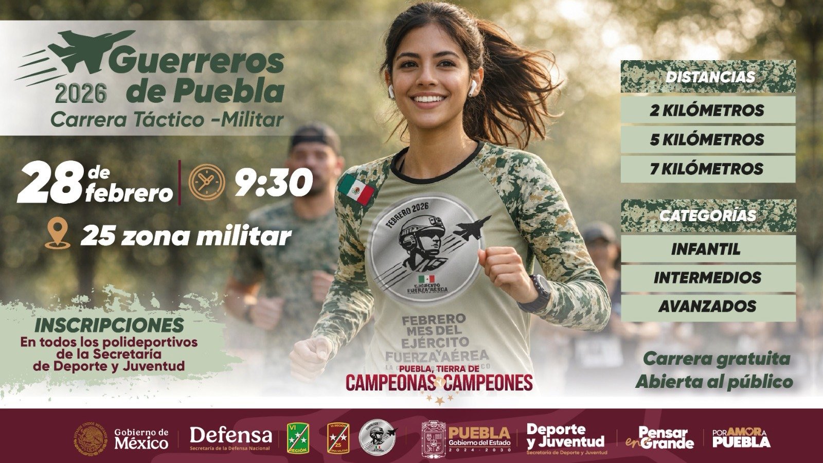 Se aproxima la Carrera Táctico Militar “Guerreros de Puebla”