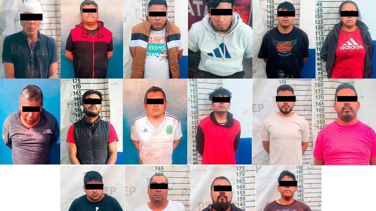 Seguridad de Puebla detiene a 16 personas