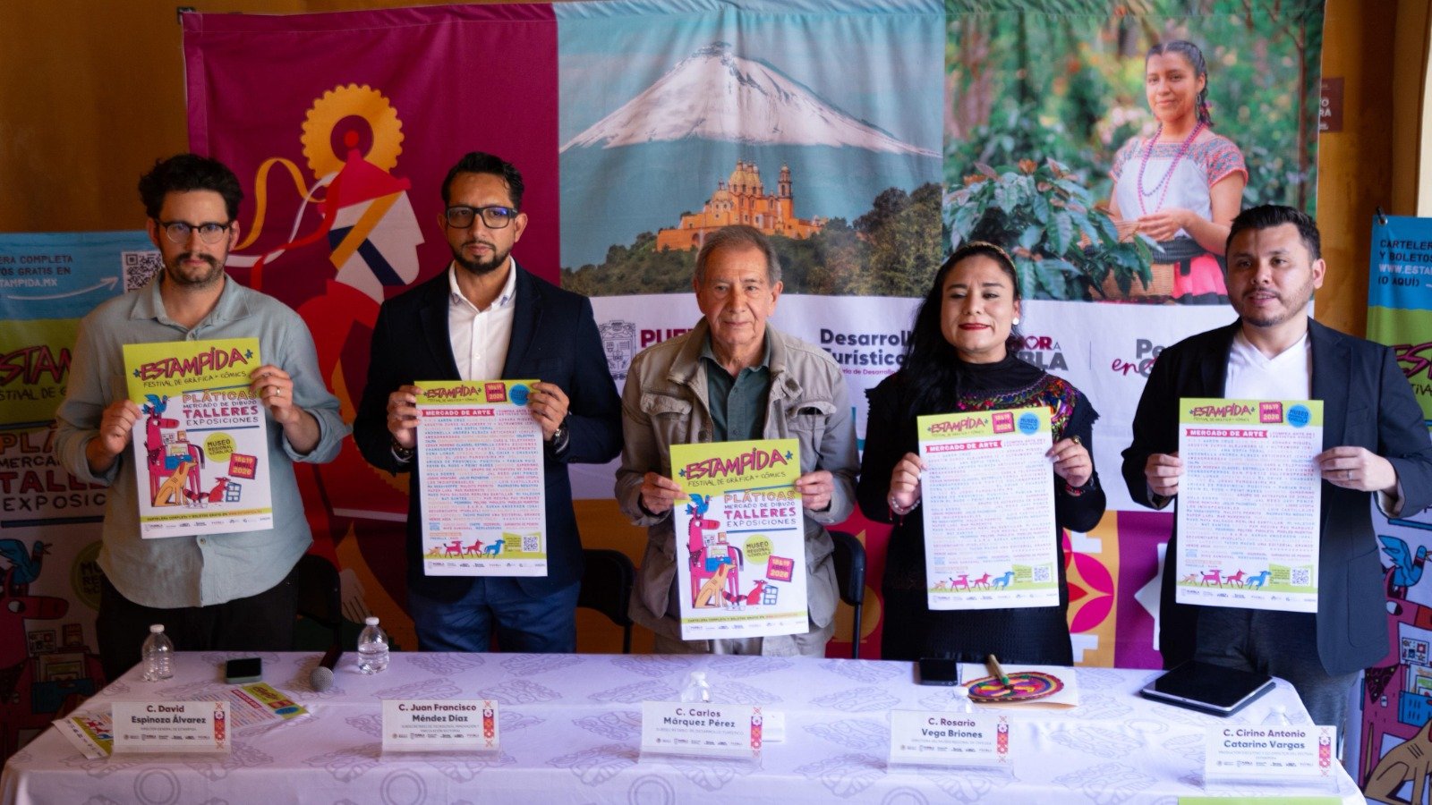 Comics e ilustraciones en el Festival Estampida, en Puebla