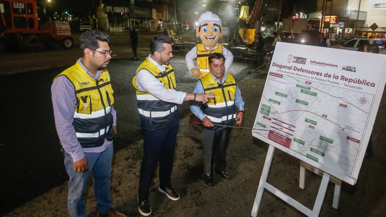 José Luis García Parra supervisa obras en Puebla capital