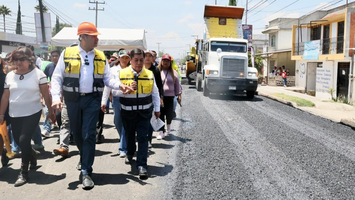 Puebla acelera la pavimentación: Armenta va por 28 mil calles rehabilitadas