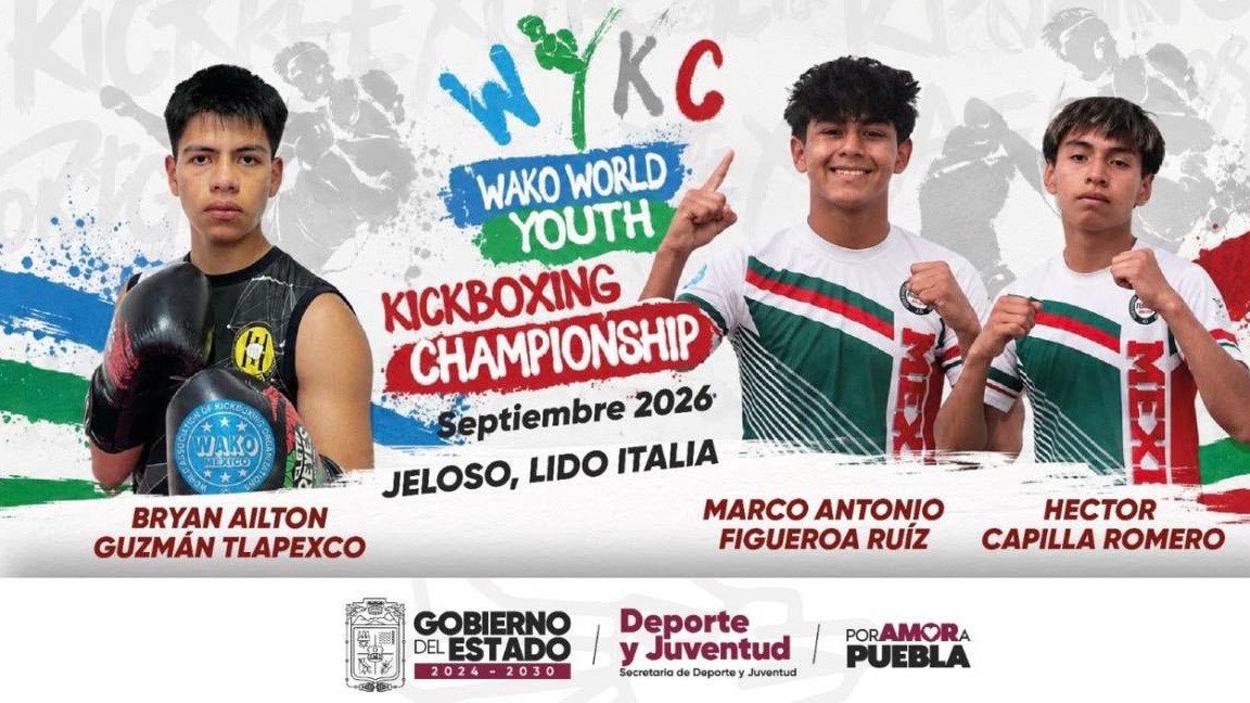Tres poblanos representarán a México en Mundial de Kickboxing en Italia